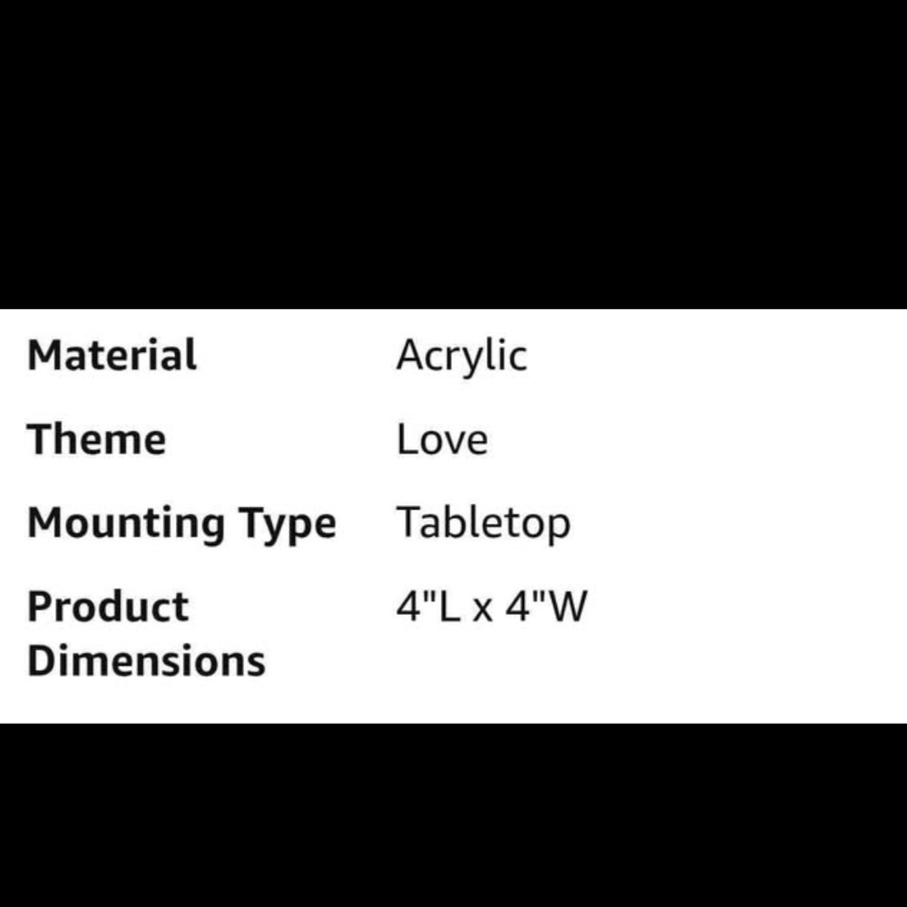 Acrylic Love Theme Tabletop Sign For Glow Sticks - Picture 2 of 2